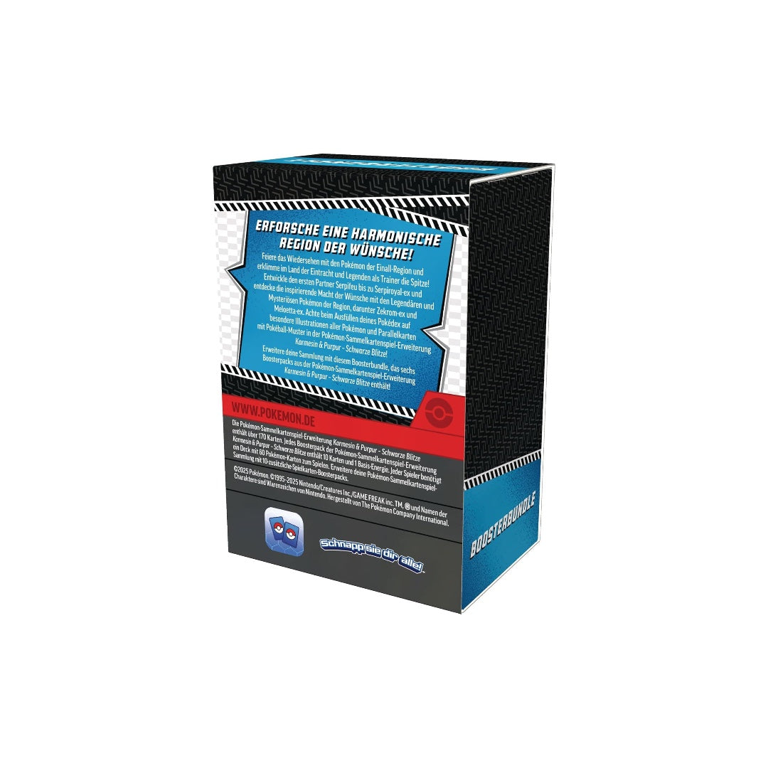 Pokémon TCG Karmesin & Purpur – Schwarze Blitze Booster Bundle (6 Booster Packs) – Deutsch