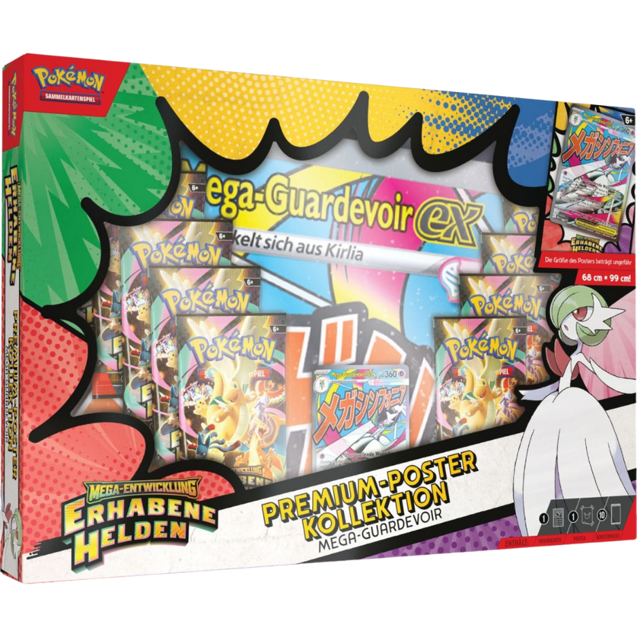 Pokémon TCG – Mega-Guardevoir ex Premium Poster Kollektion – Erhabene Helden – DE