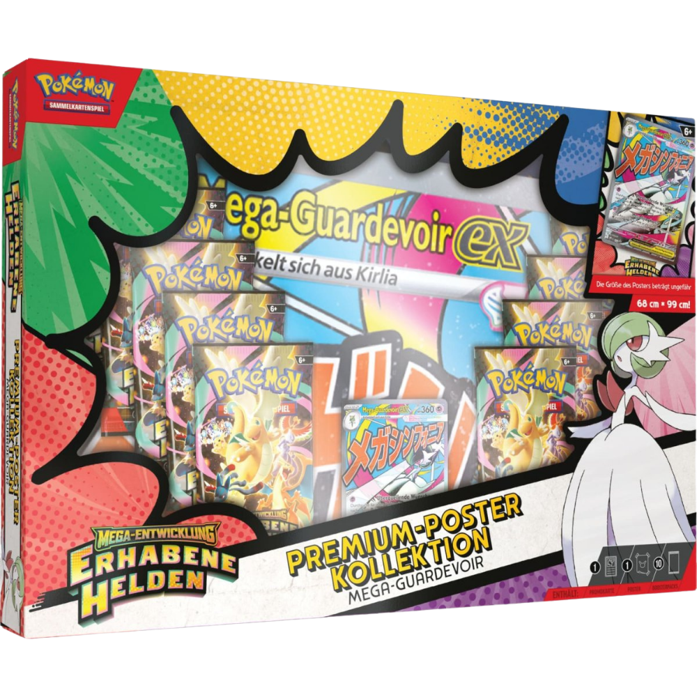 Pokémon TCG – Mega-Guardevoir ex Premium Poster Kollektion – Erhabene Helden – DE