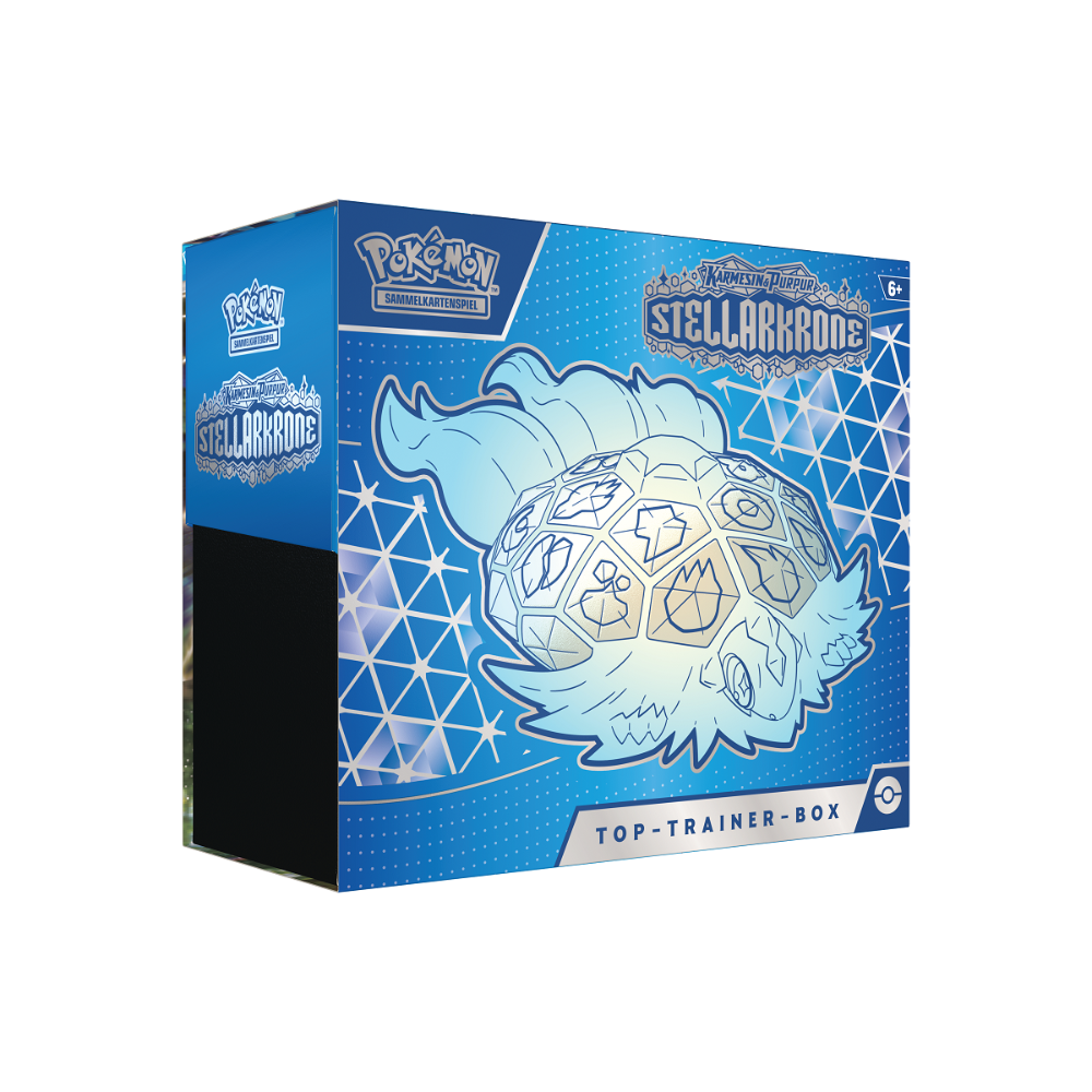 Pokémon Karmesin & Purpur – Stellarkrone Top-Trainer-Box (DE) | 9 Booster & Noctuh-Promo | Neu & OVP