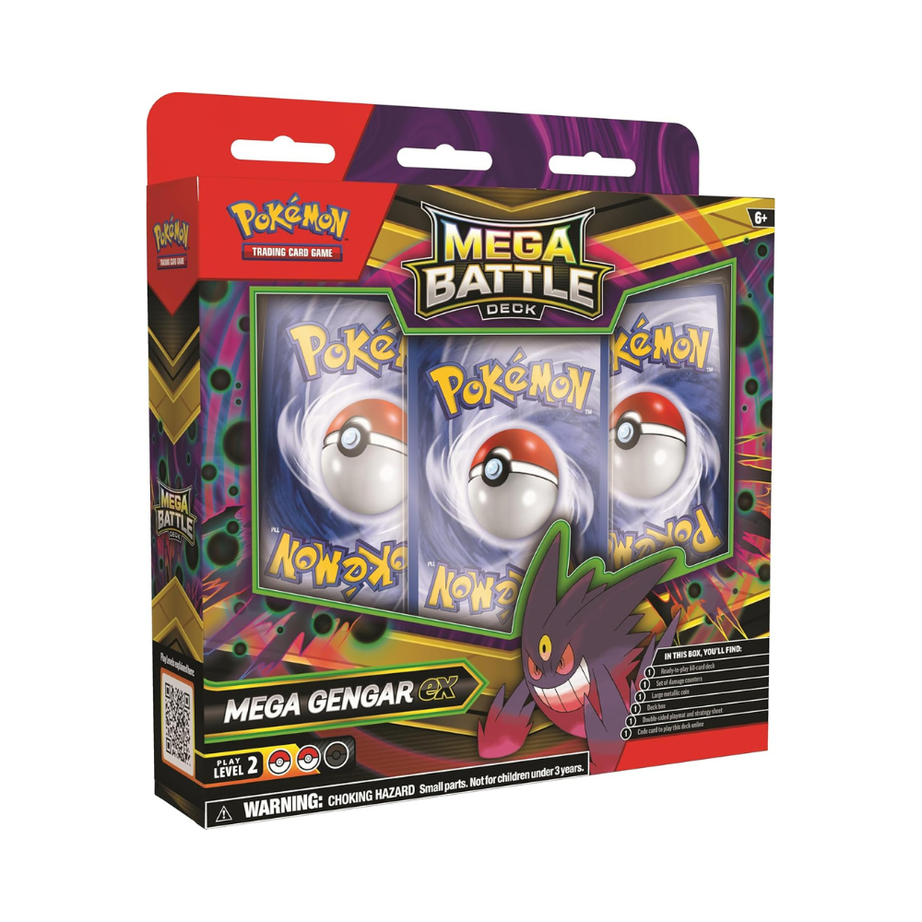 Pokémon Mega Kampfdeck – Mega-Gengar EX (60 Karten, Englisch) | Spielbereit & OVP