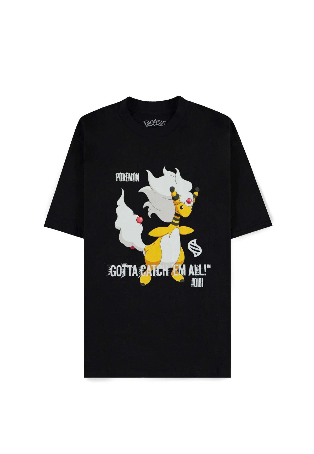Pokémon Mega-Ampharos Loose Fit T-Shirt – Schwarz