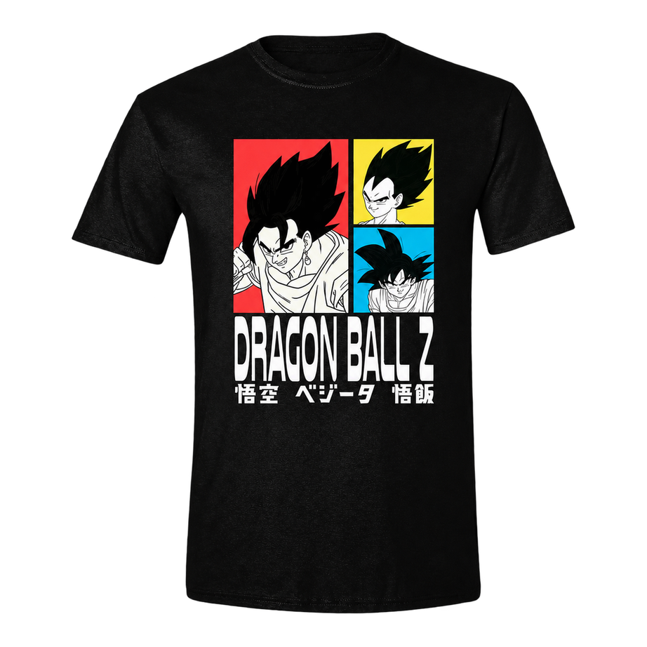 Dragon Ball Z T-Shirt mit Vegito, Vegeta und Goku – freigestellt