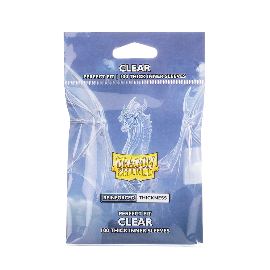 Dragon Shield Perfect Fit Thick Inner Sleeves Clear – 100 Stück – Vorderansicht