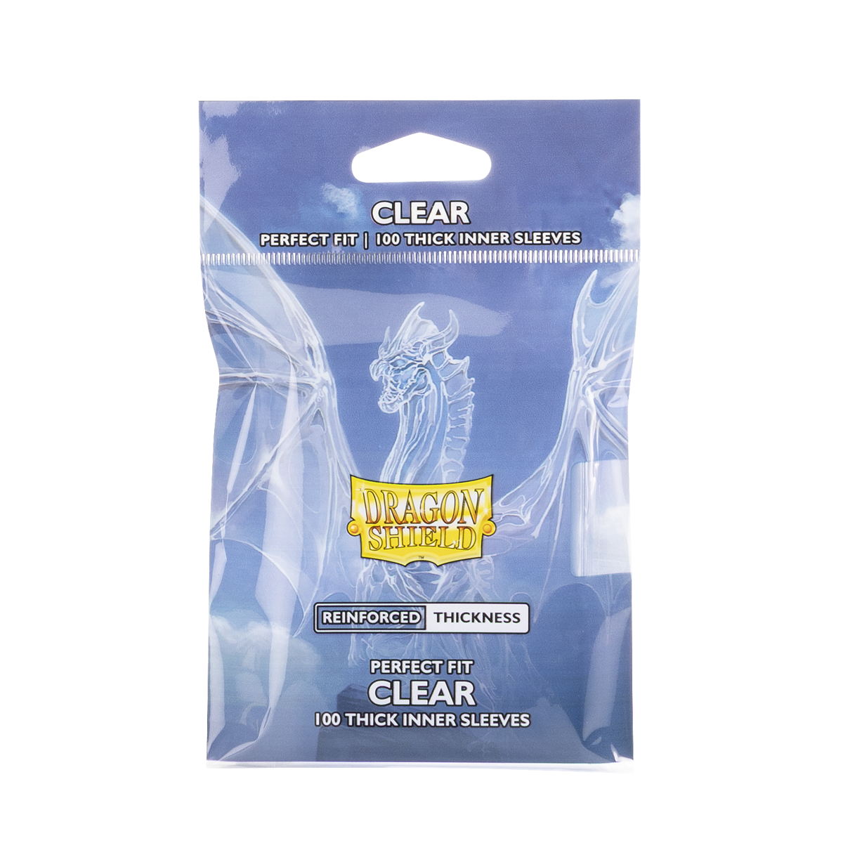 Dragon Shield Perfect Fit Thick Inner Sleeves Clear – 100 Stück – Vorderansicht