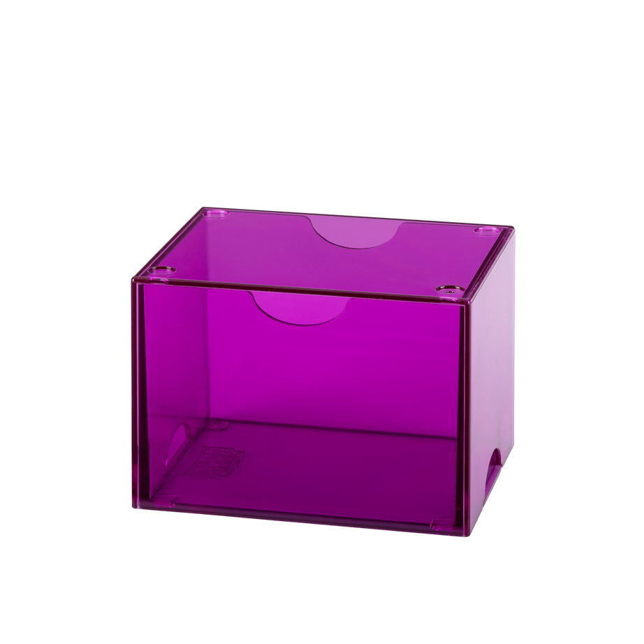 Dragon Shield Strongbox Clear purple (Violett) – transparente Deckbox für 100 doppelt gesleevte Karten
