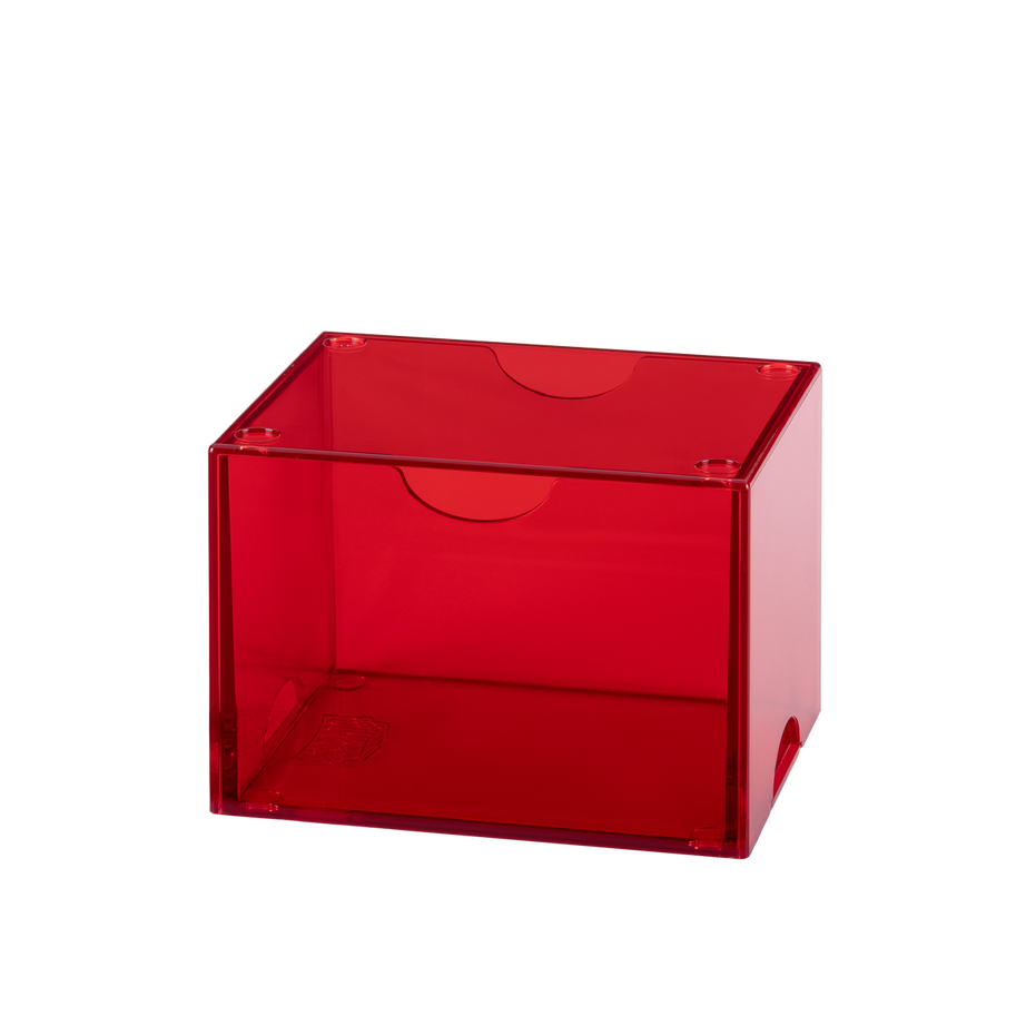 Dragon Shield Strongbox Clear red (Rot) – transparente Deckbox für 100 doppelt gesleevte Karten