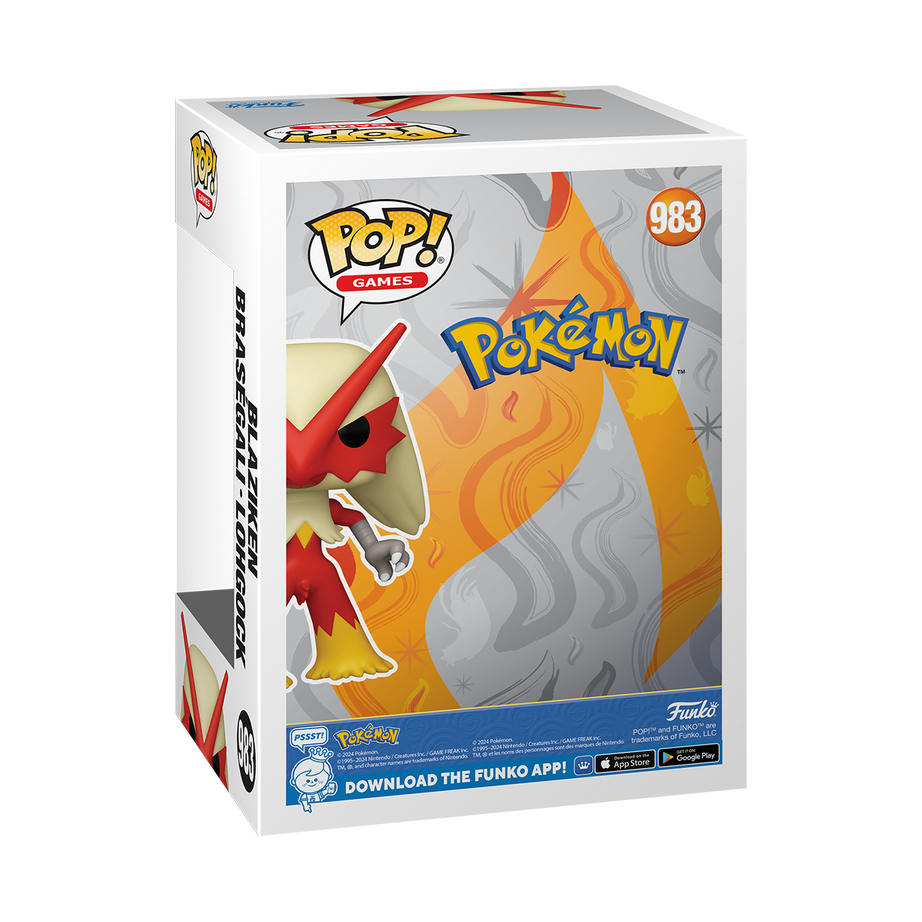 Funko Pop! Pokémon Blaziken Lohgock #983 – Seitenansicht