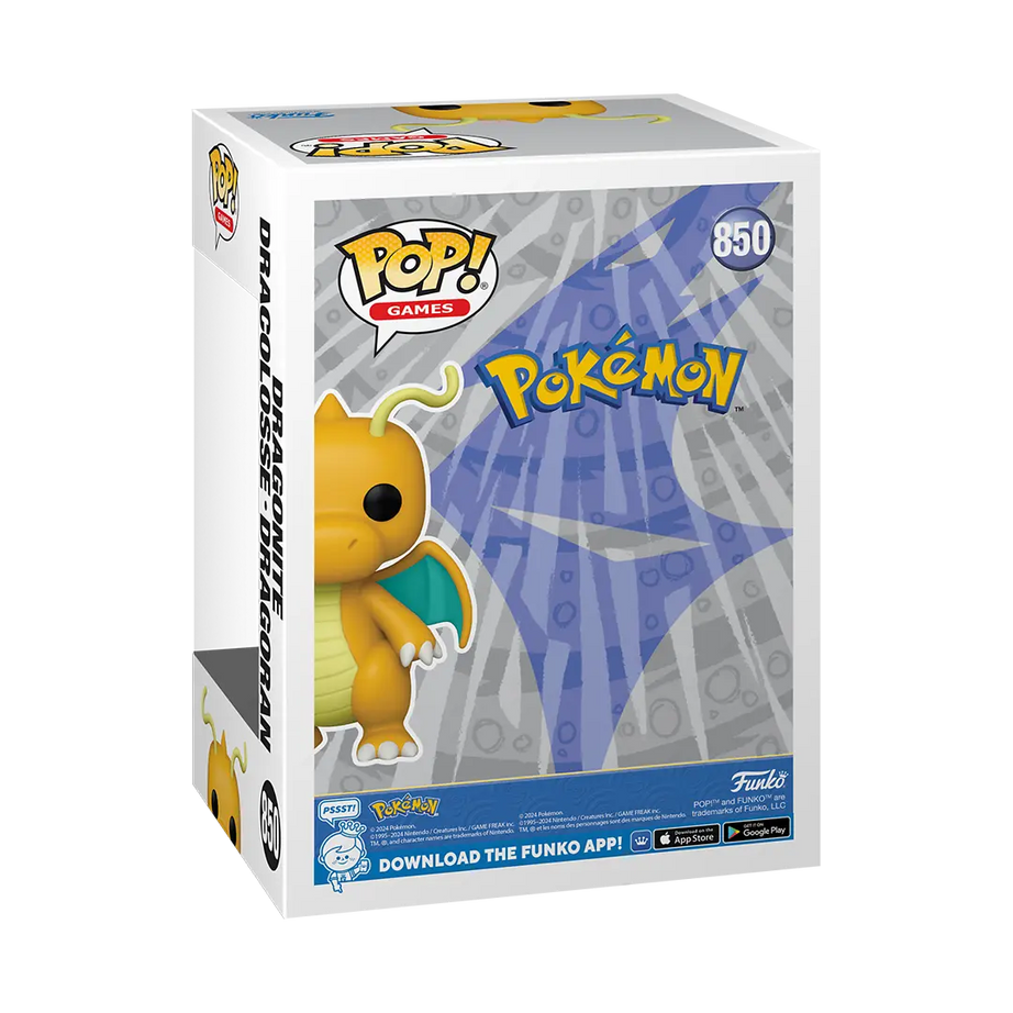 Funko Pop! Pokémon Dragonite Dragoran #850 – Rückseite