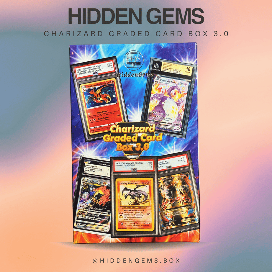 Hidden Gems Pokémon Graded Charizard Box 3.0 – Vorderseite