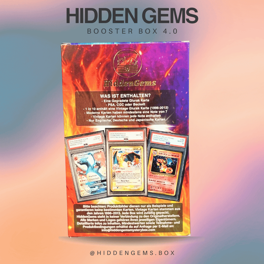 Hidden Gems Pokémon Graded Charizard Box 3.0 – Produktinformationen