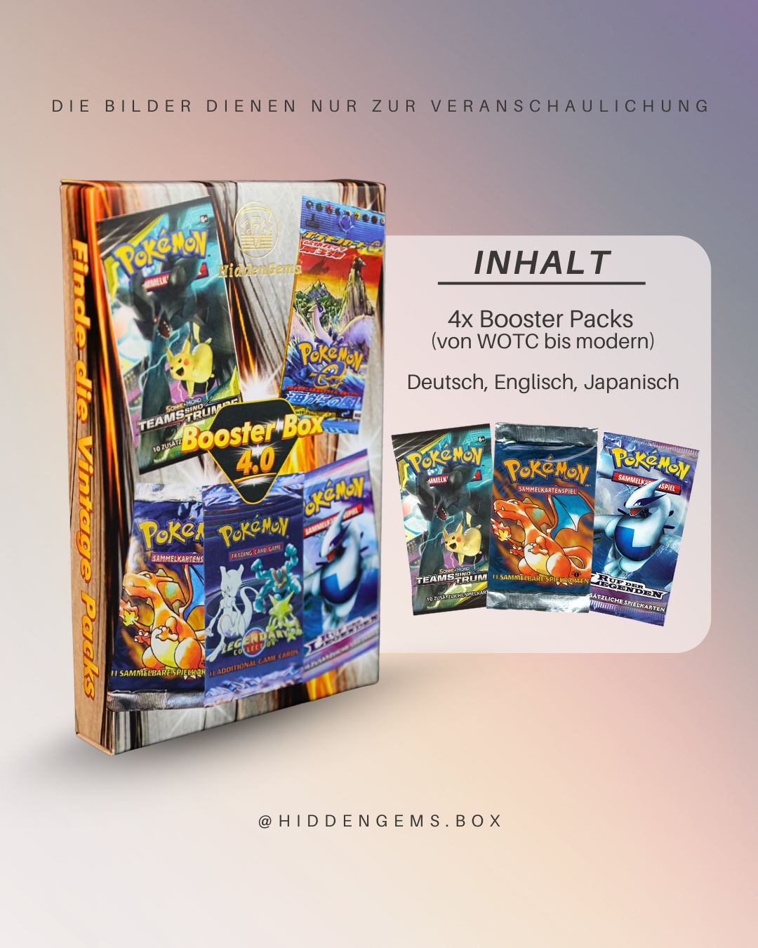Hidden Gems Pokémon Booster Box 4.0 – mögliche Boosterpacks