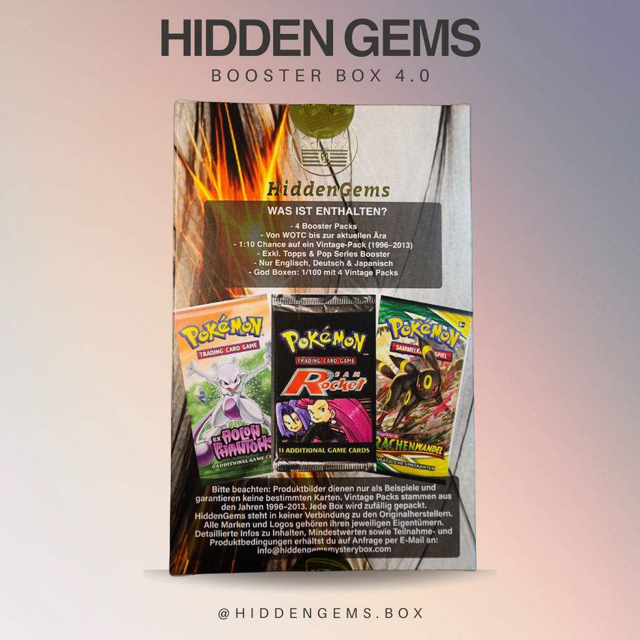 Hidden Gems Pokémon Booster Box 4.0 – Produktinformationen