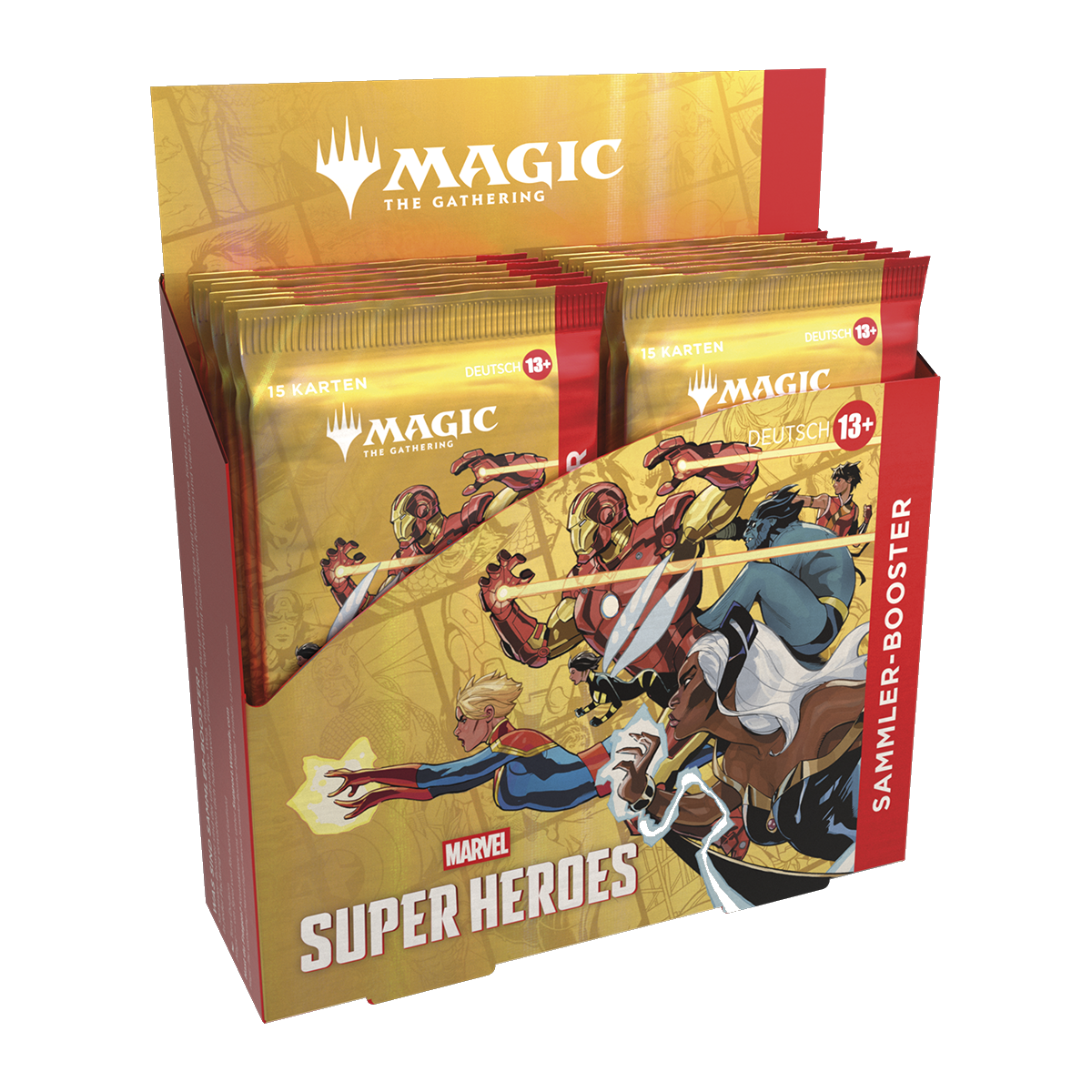 Magic: The Gathering | Marvel Super Heroes | Sammler-Booster & Display – DE – 1200×1200, transparenter Hintergrund