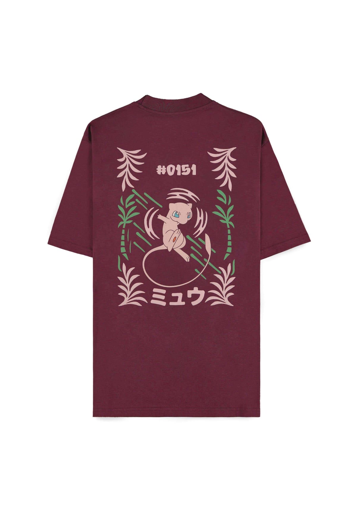 Pokémon Mew Loose Fit T-Shirt – Bordeaux – weitere Ansicht