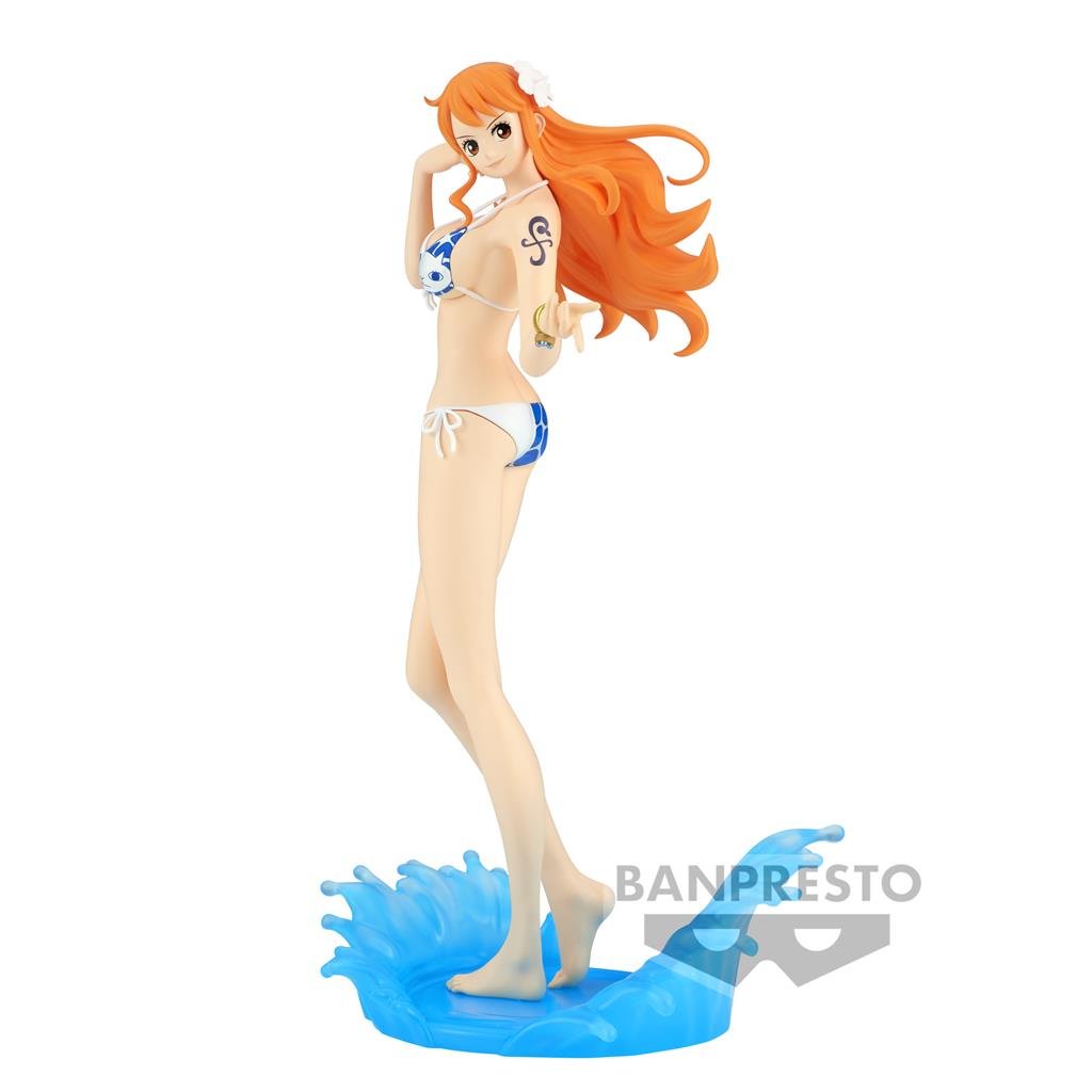 ONE PIECE GLITTER & GLAMOURS SPLASH STYLE - NAMI | Detaillierte Banpresto Sammlerfigur - LAKE - CARDS