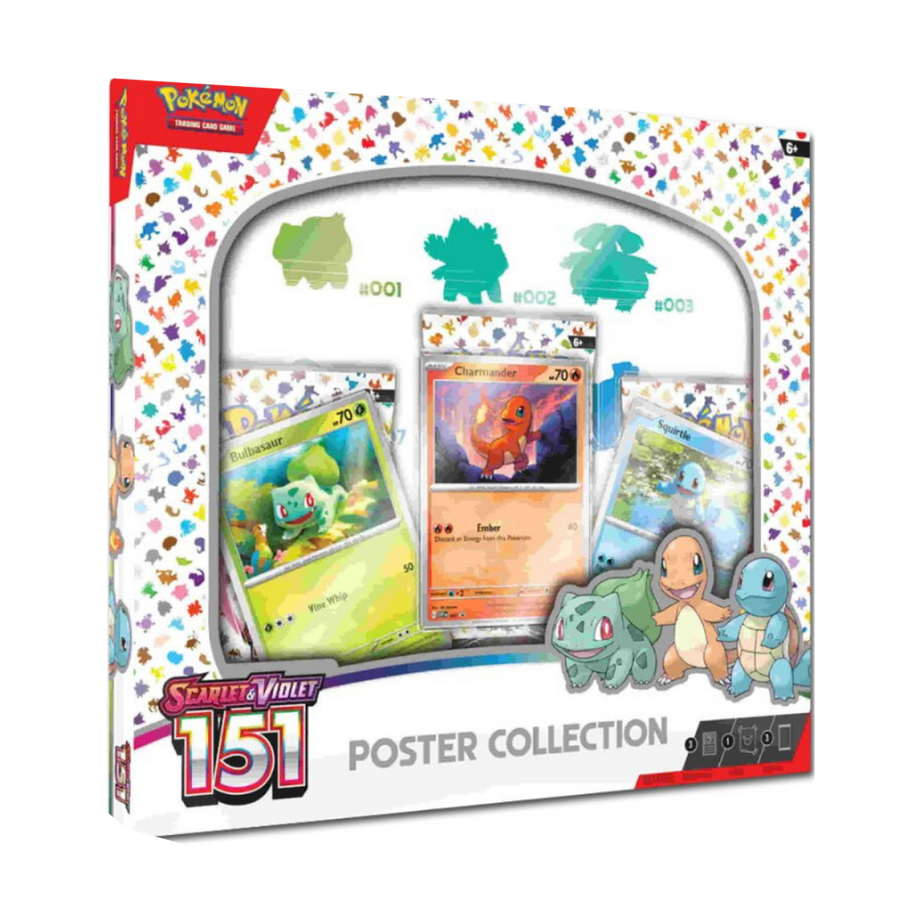 Pokémon 151 Poster Collection (EN) – Promokarten + 3 Booster