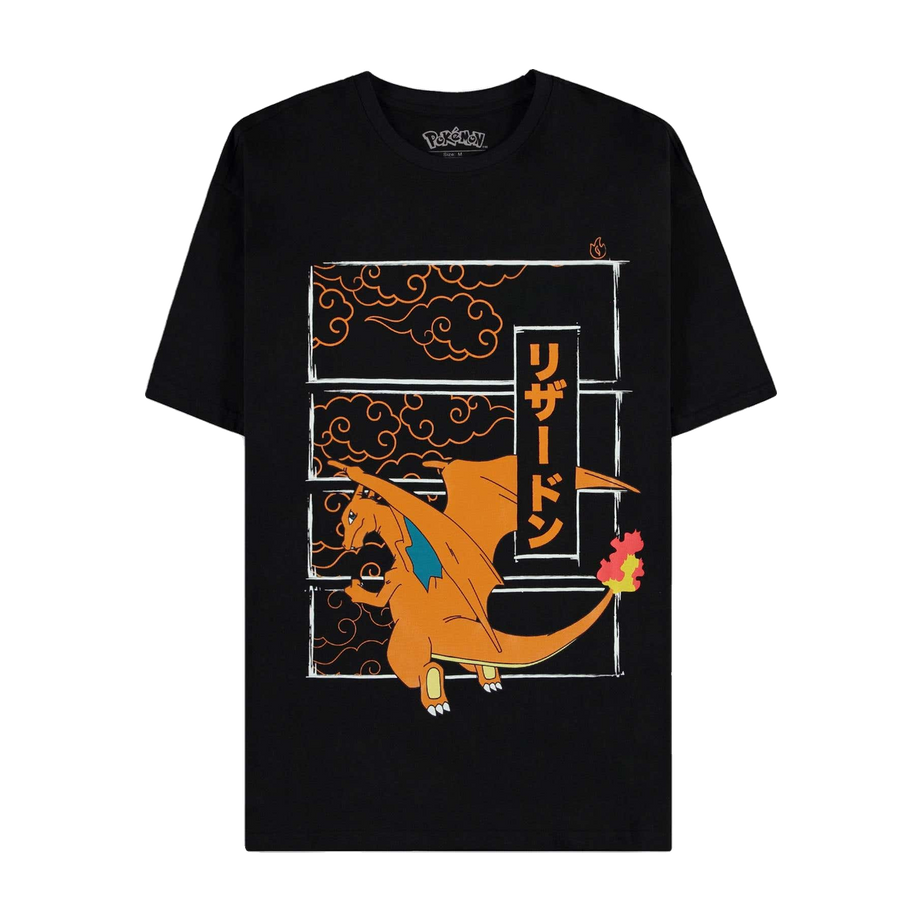 Pokémon Charizard T-Shirt Schwarz
