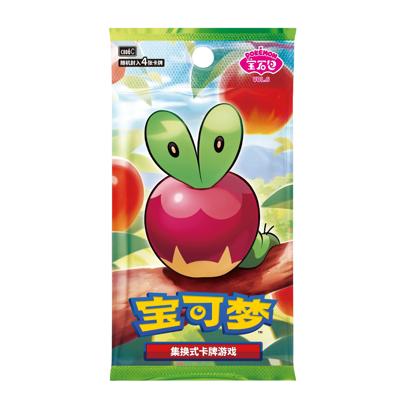 Pokémon Gem Pack Vol. 6 CBB6C – einzelner Booster, vereinfachtes Chinesisch, transparent freigestellt