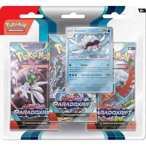 Pokemon Karmesin & Pupur Paradox Rift 3er Blister - Paradox Rift DE - LAKE - CARDS