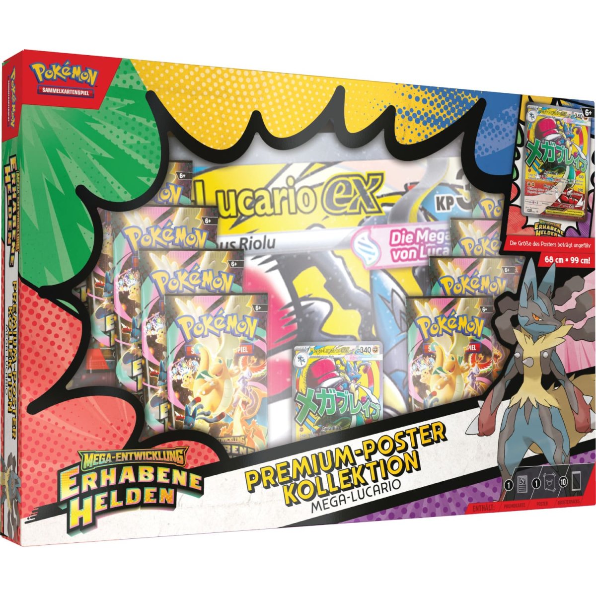 Pokémon TCG – Mega-Lucario ex Premium Poster Kollektion – Erhabene Helden – DE