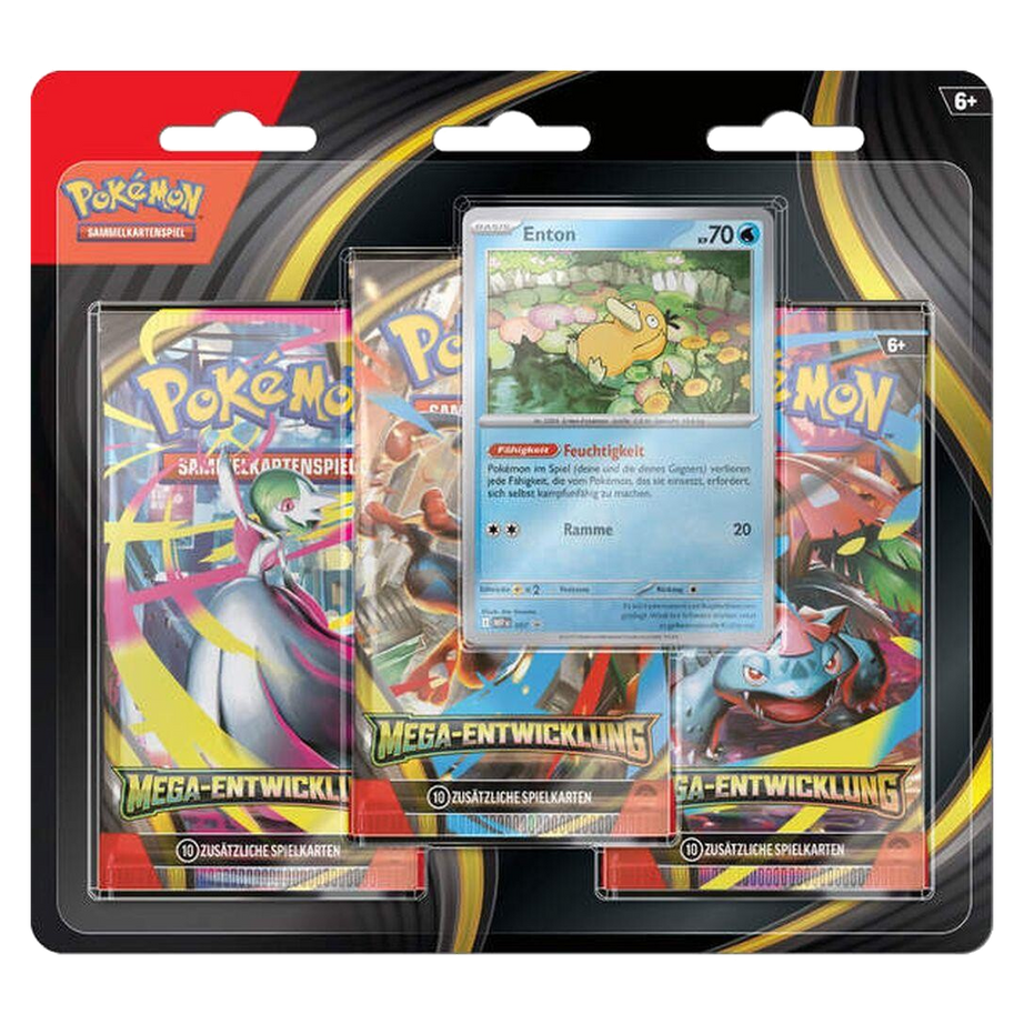 Pokémon Mega-Entwicklung 3-Pack-Blister mit Enton – Deutsch