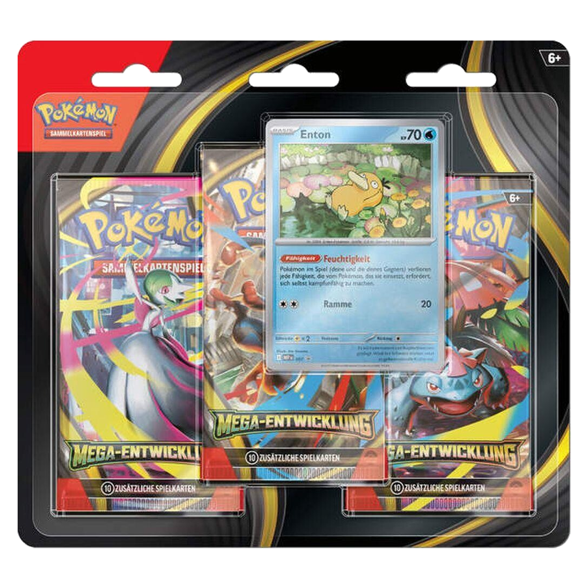 Pokémon Mega-Entwicklung 3-Pack-Blister mit Enton – Deutsch