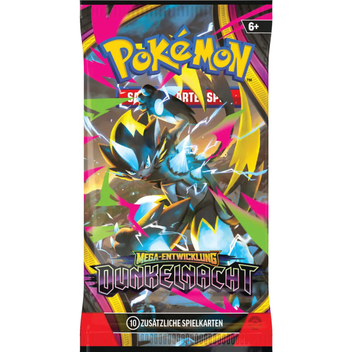 Pokémon Boosterpack Mega-Entwicklung – Dunkelnacht, Motiv Mega-Zeraora-ex