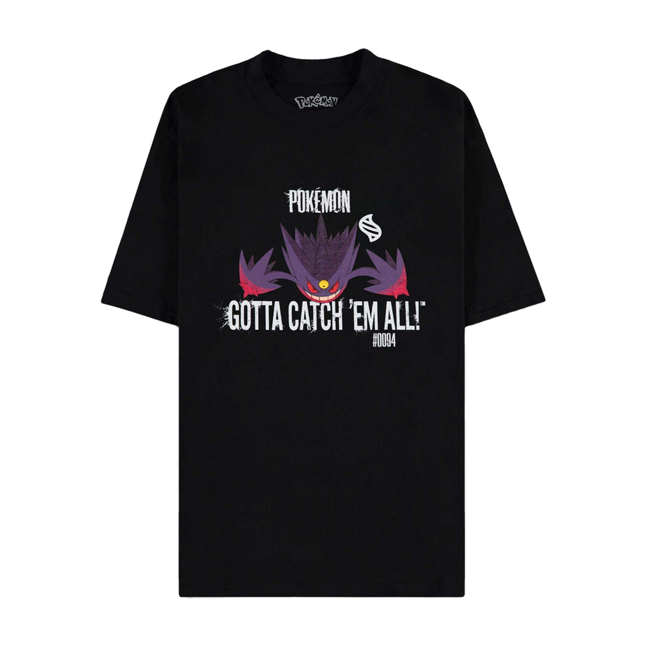 Pokémon Mega Gengar T-Shirt Schwarz