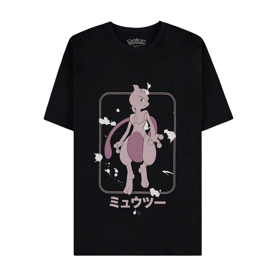 Pokémon Mewtwo T-Shirt Schwarz