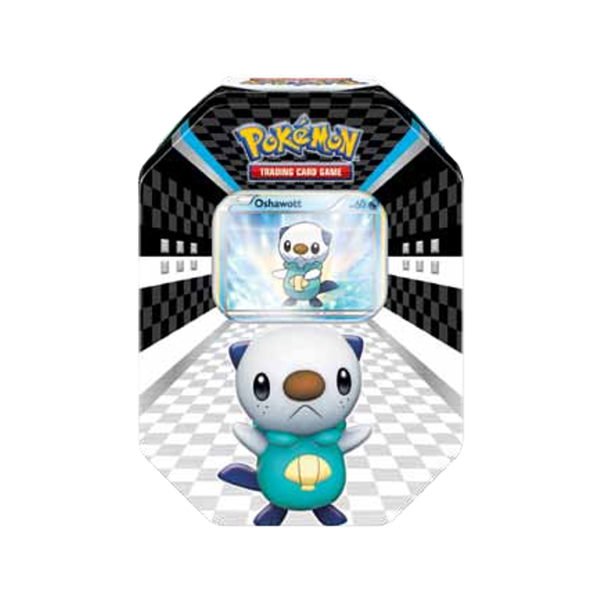 Offizielles Pokémon Sneak-Peek Tin Produktmotiv mit Ottaro Oshawott in 1200 x 1200 Pixeln