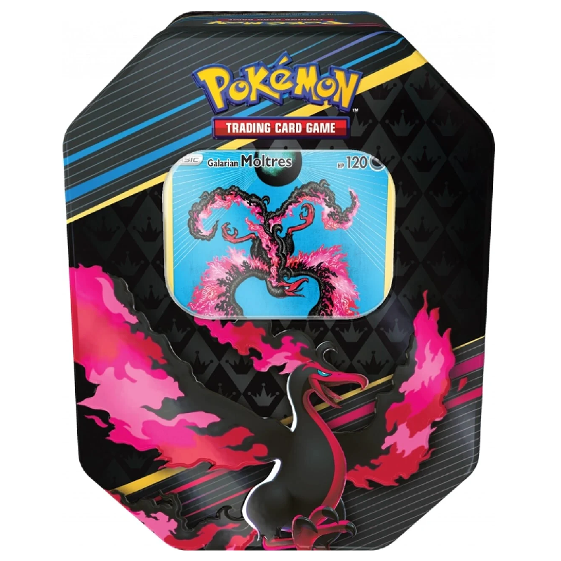 Pokémon Crown Zenith Tin Box Moltres (EN) – Promo + Booster
