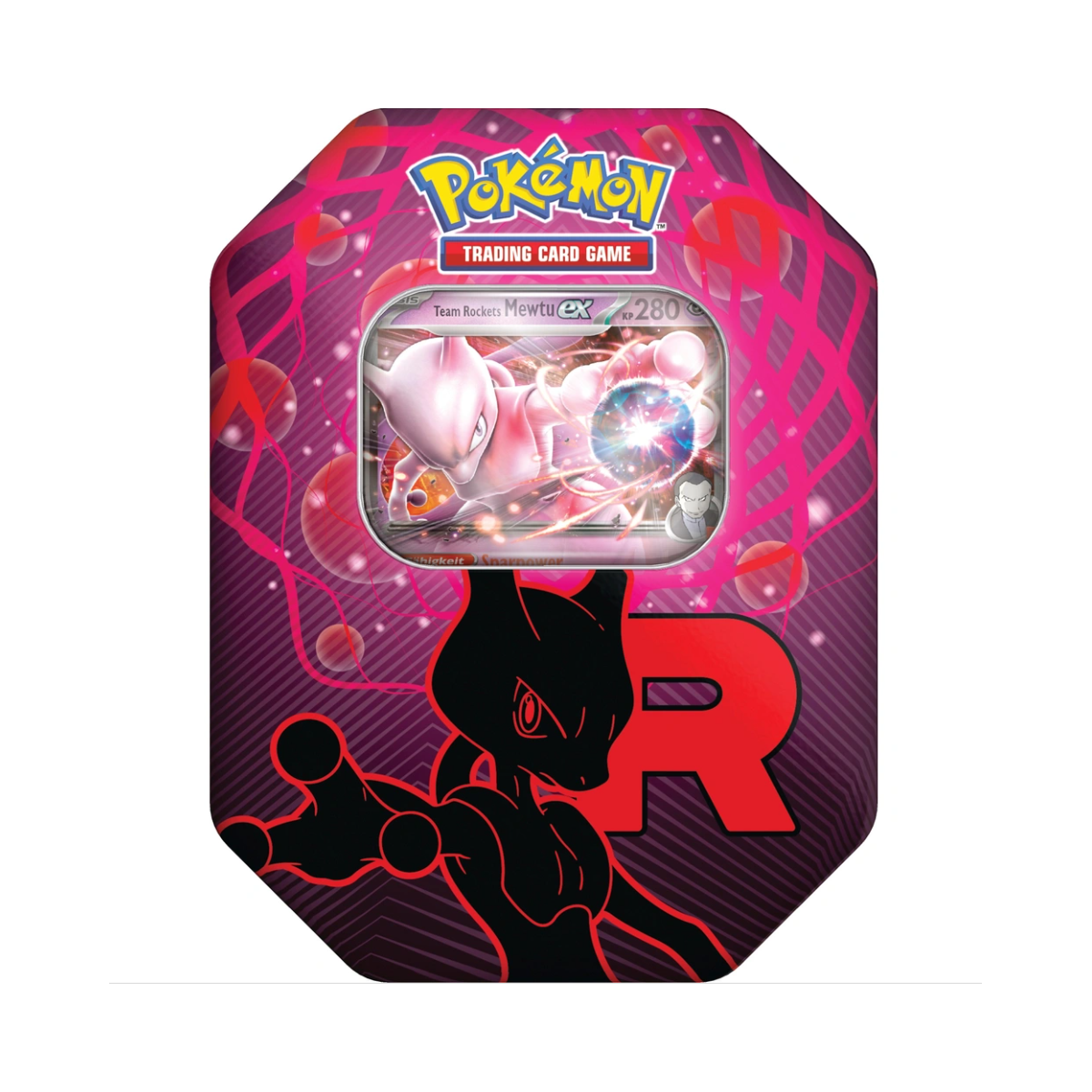 Pokémon Tin 2025 – Team Rocket: Mewtu ex Tin Box – Deutsch