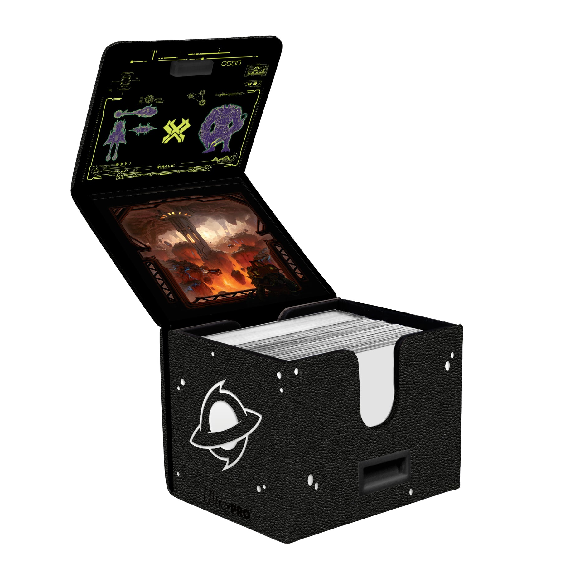 Ultra Pro – Edge of Eternities Premium Alcove Edge Deckbox – Red Mythic