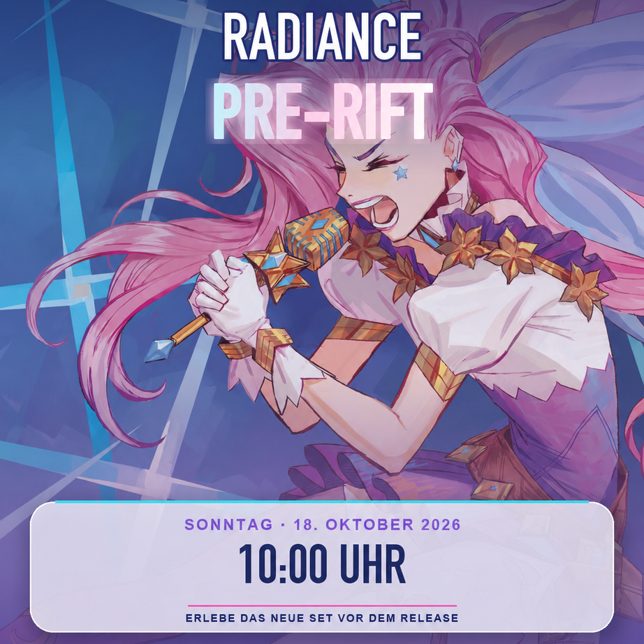 Riftbound Radiance Pre-Rift bei Lake Cards – Sonntag, 18. Oktober 2026, 10:00 Uhr