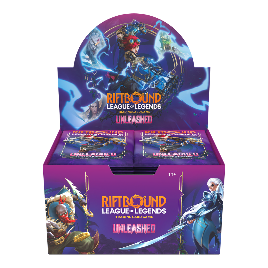 Riftbound Unleashed Booster Display mit 24 englischen Boostern