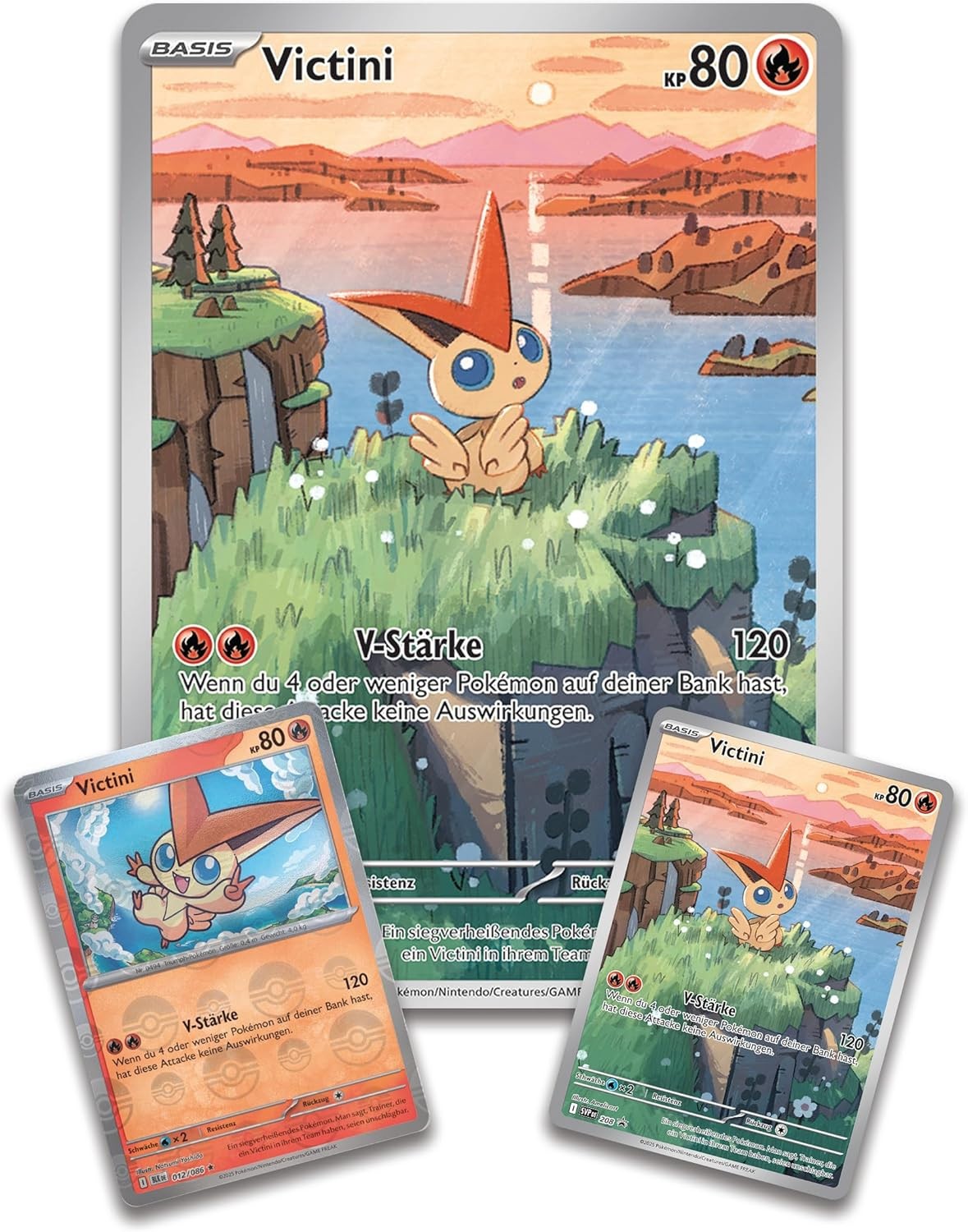 Pokémon Karmesin & Purpur 10.5 – Victini Illustrations-Kollektion (DE) – Weiße Flammen & Schwarzer Blitz