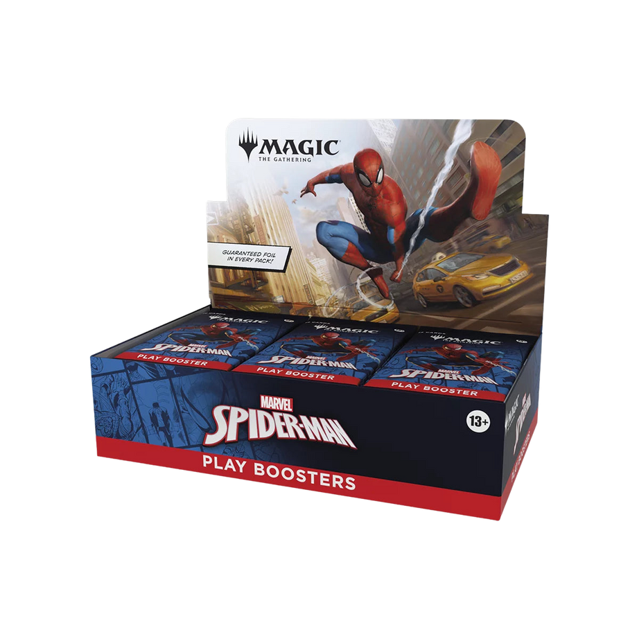 Magic Marvel's Spider-Man Play Booster Display – Englisch – transparenter Hintergrund