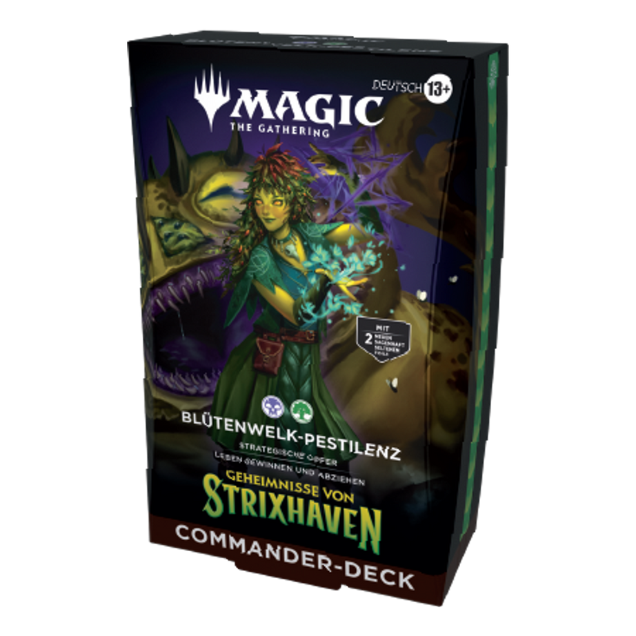 Magic The Gathering Geheimnisse von Strixhaven Blütenwelk-Pestilenz Commander Deck Deutsch