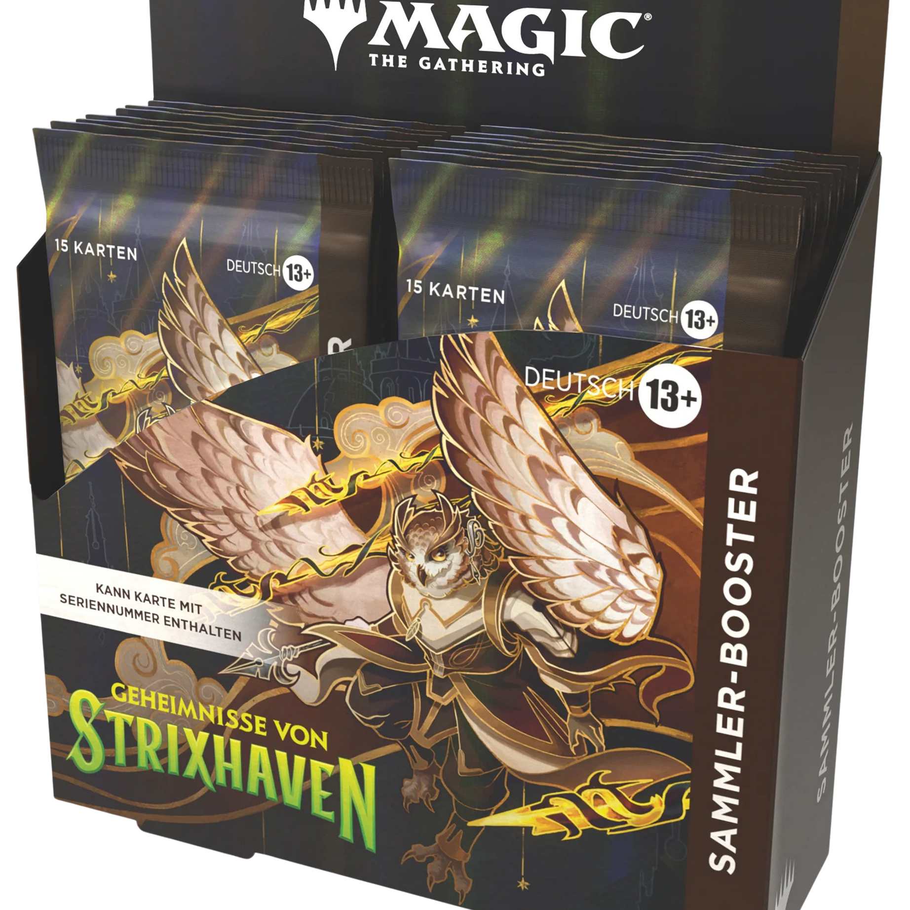 Magic Geheimnisse von Strixhaven Sammler-Booster Display – Deutsch – transparenter Hintergrund