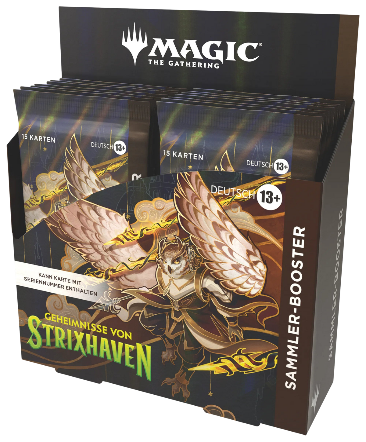 Magic Geheimnisse von Strixhaven Sammler-Booster Display – Deutsch – transparenter Hintergrund