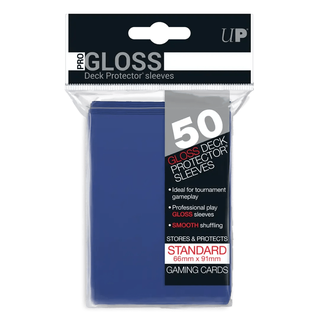 Ultra Pro PRO - Gloss 50ct Deck Protector Sleeves Blau - LAKE - CARDS