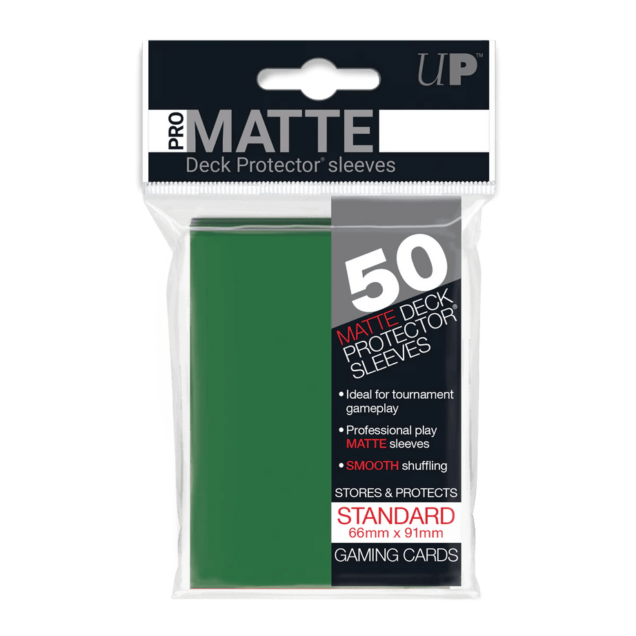 Ultra Pro PRO - Matte 50ct Deck Protector Sleeves Green - LAKE - CARDS