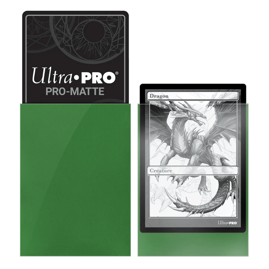 Ultra Pro PRO - Matte 50ct Deck Protector Sleeves Green - LAKE - CARDS