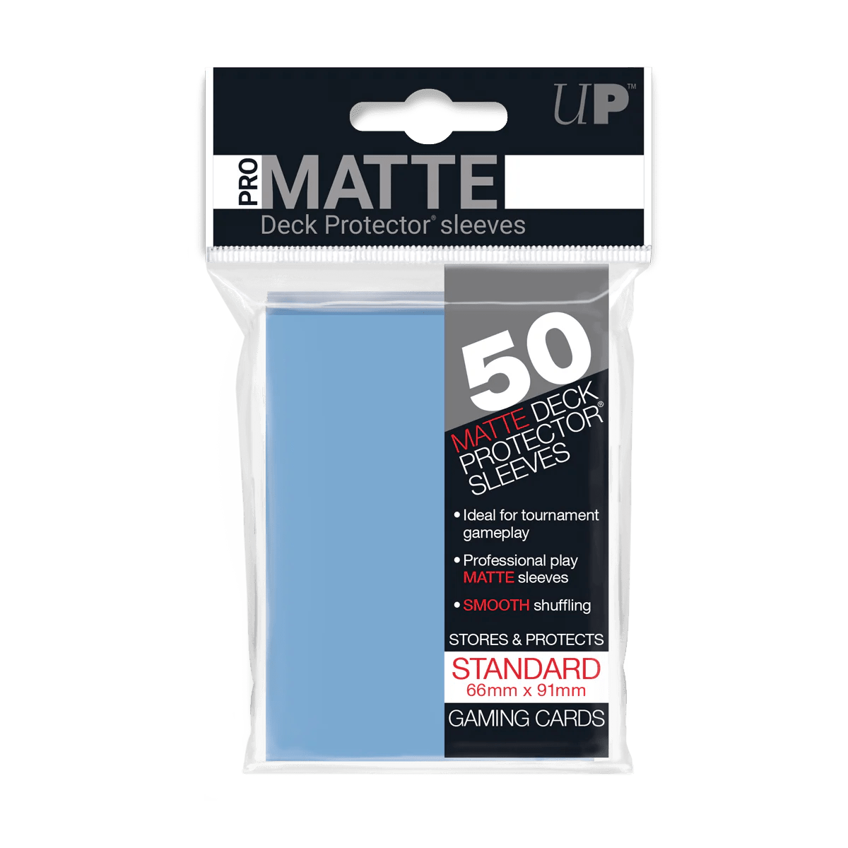 Ultra Pro PRO - Matte 50ct Deck Protector Sleeves Light Blue - LAKE - CARDS